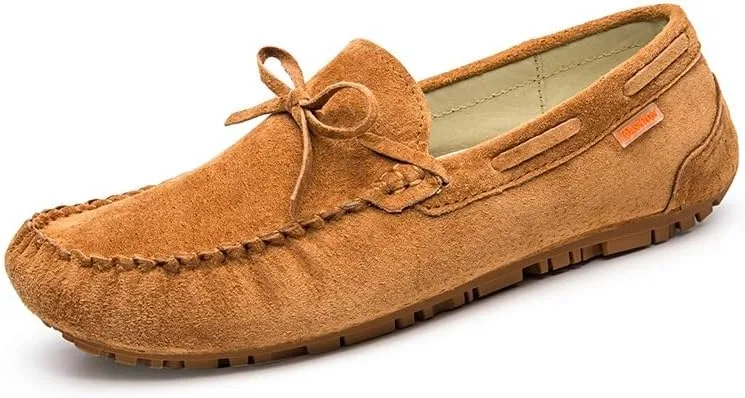 Мокасины замшевые мужские, Moccasins, светло-коричневый SayfuR — фото 3