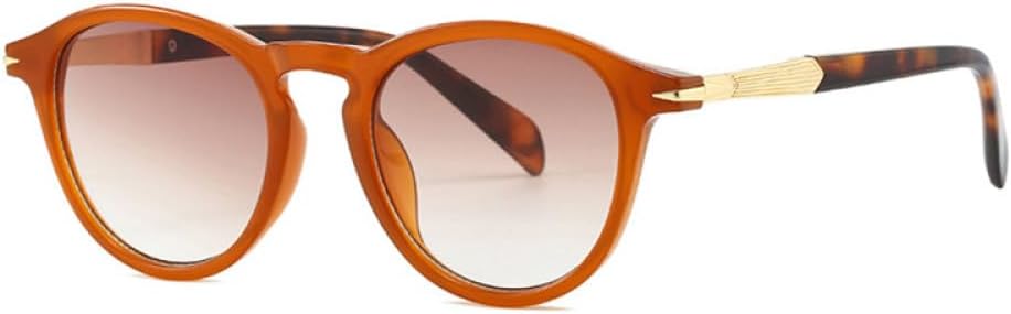 

2026 Модные круглые солнцезащитные очки для женщин с градиентным покрытием, защита от УФ-излучения UV400, винтажные солнцезащитные очки для мужчин в стиле панк MTZJH, One Color