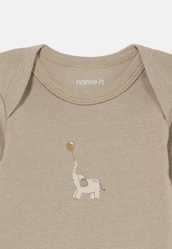Боди Nbnbody 3 pack Name It, бежевый — фото 4
