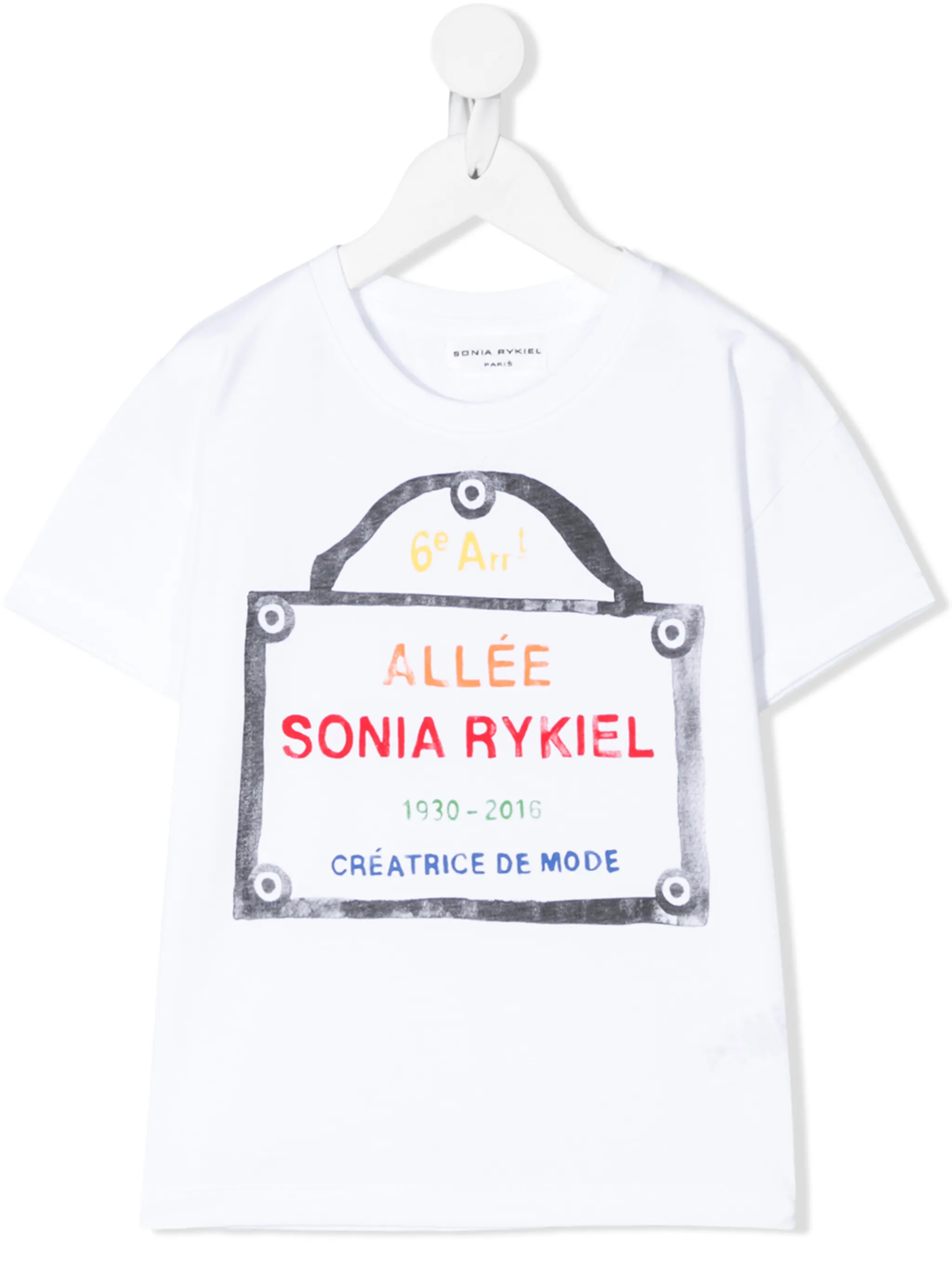

Футболка с короткими рукавами и логотипом Sonia Rykiel Enfant, белый