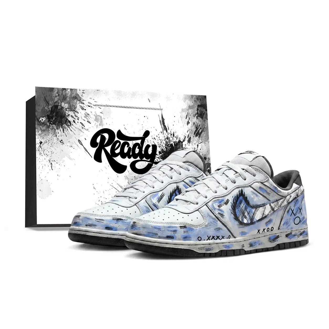 Кроссовки скейтбординг Nike Gray Blue