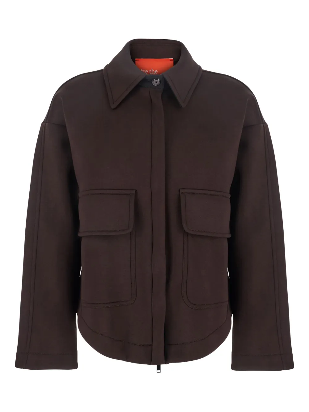 

Куртка с классическим воротником и накладными карманами Merci, коричневый
