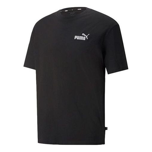 

Футболка ess+ relaxed tee logo t-shirt 'black' Puma, черный