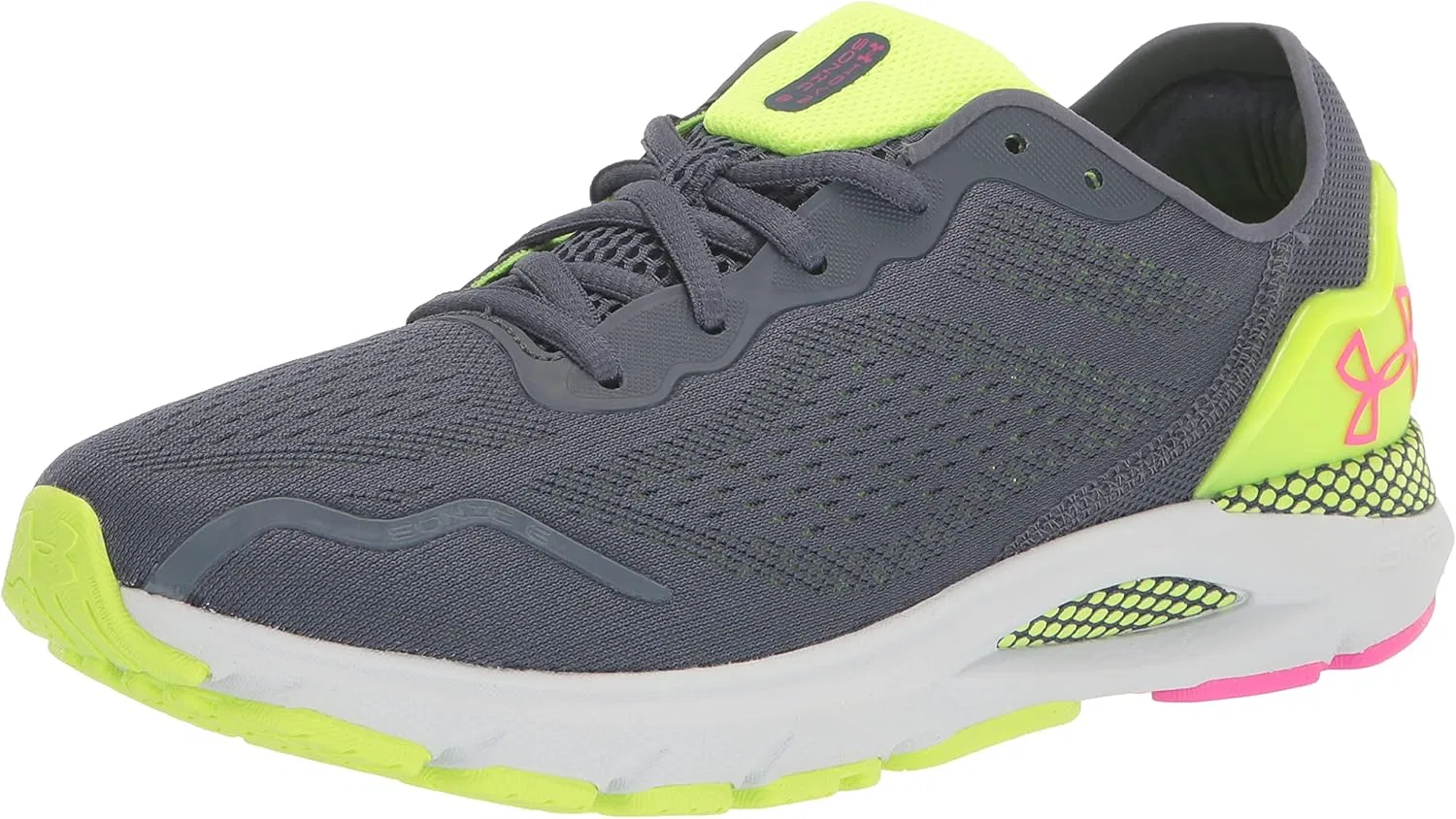 Мужские кроссовки Under Armour UA HOVR Sonic 6 Technical Performance, 2-400 Downpour Gray Lime Surge Rebel Pink
