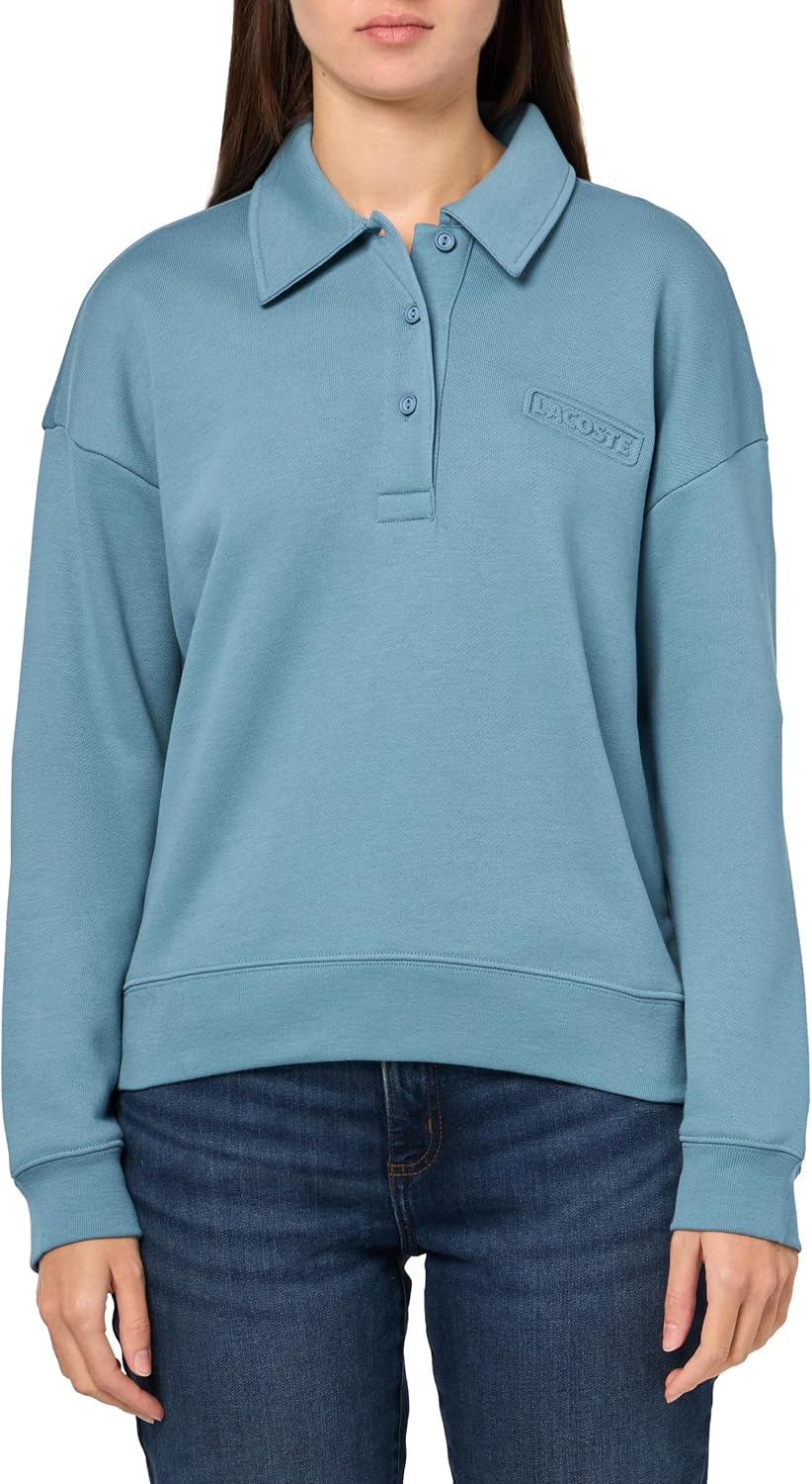 Толстовка Lacoste Polo Collar Sweatshirt, Серый