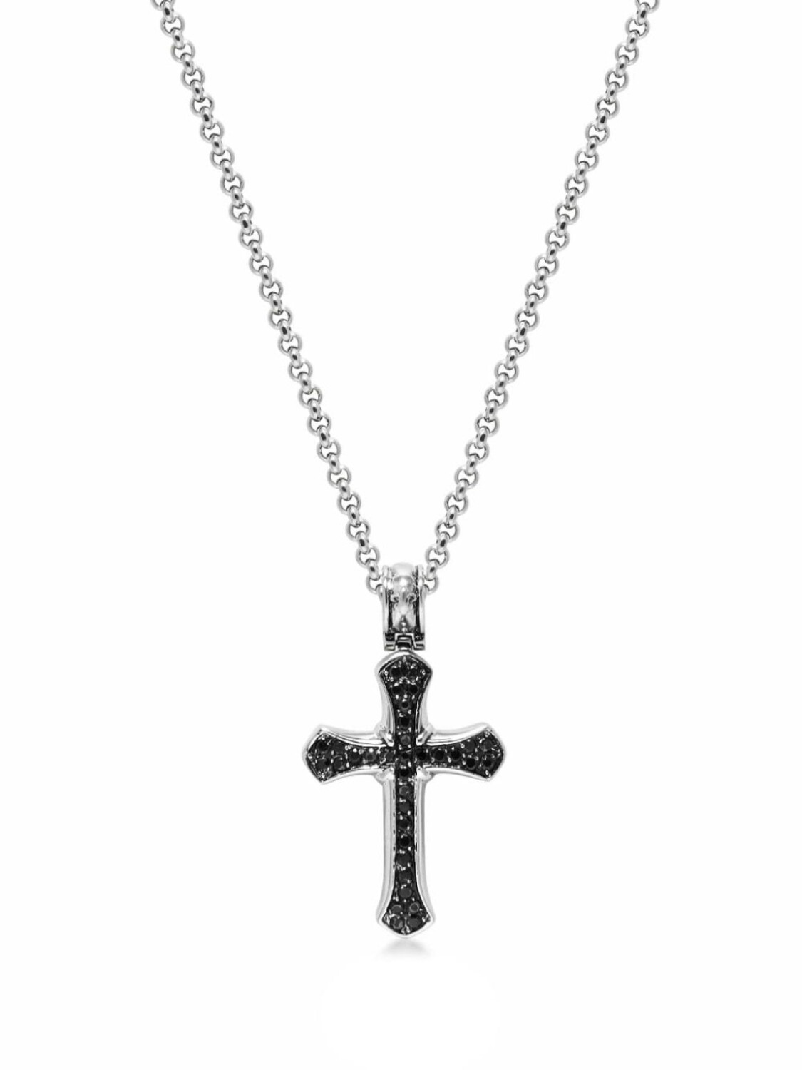 

Цепочка-крестик на шее Nialaya Jewelry, черный