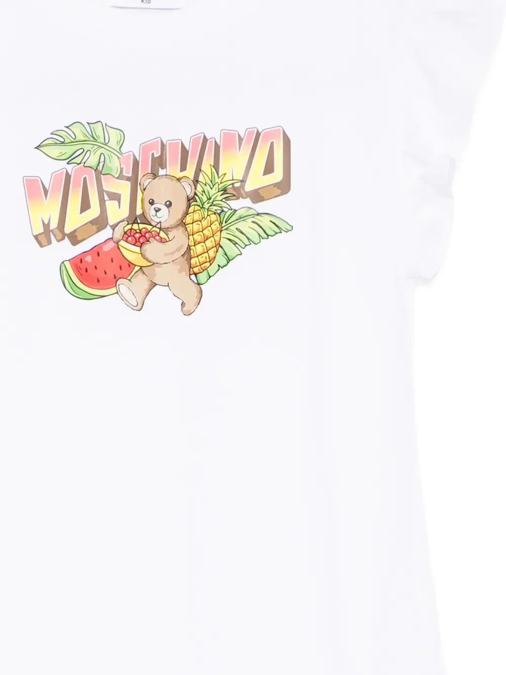 Платье с принтом в виде медвежонка Moschino Kids, белый — фото 3