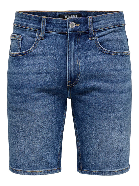 

Джинсовые шорты обычного кроя Weft 22034527 Only & Sons, синий