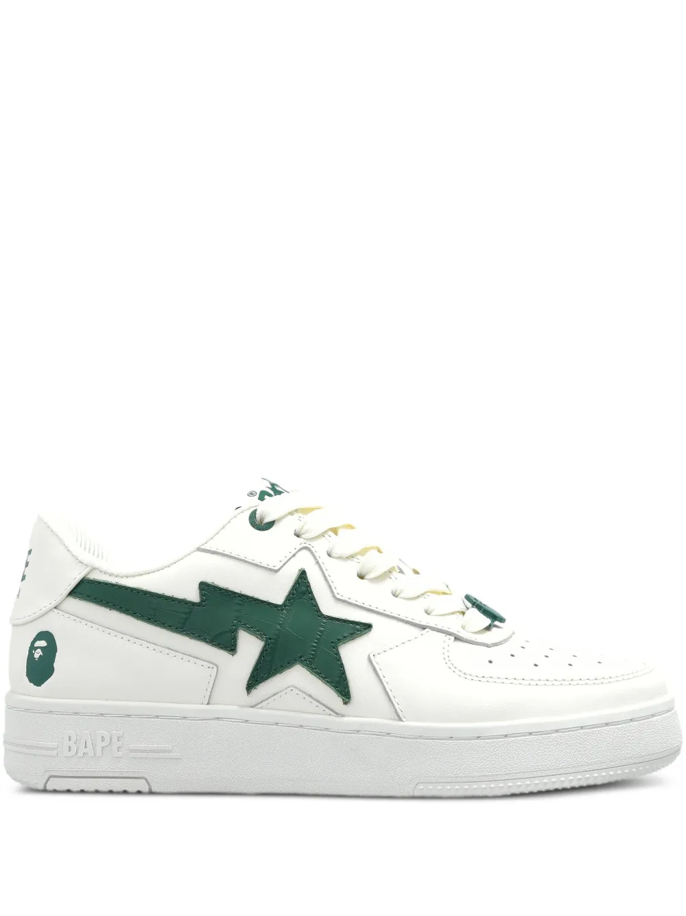 Кожаные кроссовки A BATHING APE, белый