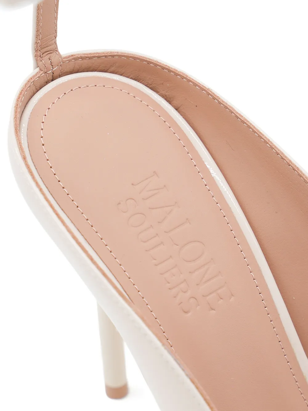 Туфли Malia 100 с ремешком на щиколотке Malone Souliers, нейтральный — фото 4