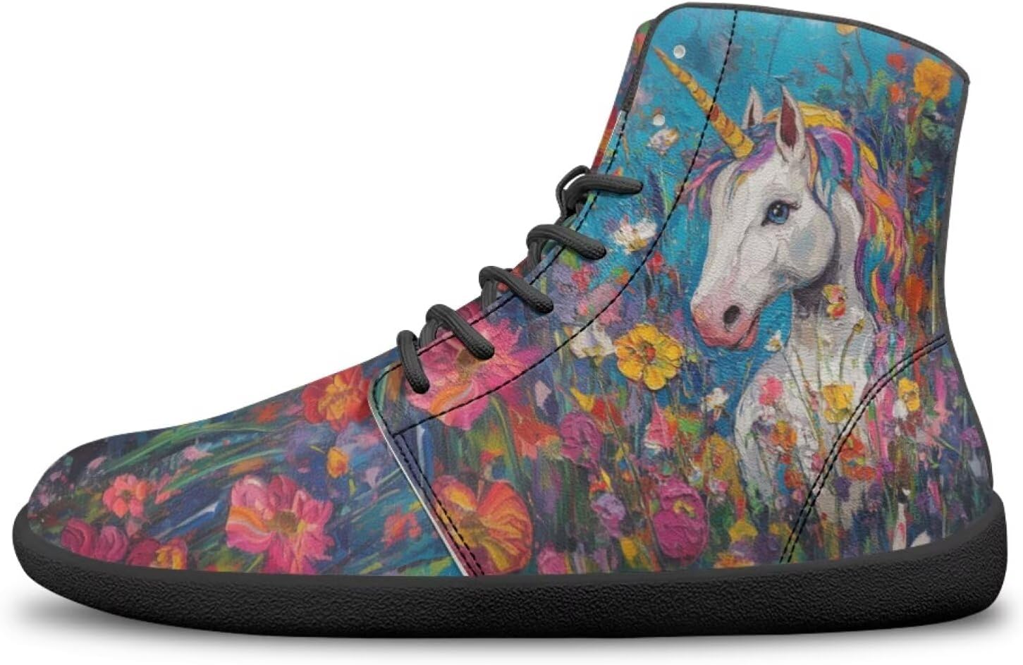 

Женские и мужские высокие кроссовки-босоножки на шнуровке с противоскользящей подошвой для ходьбы Bychecar, Horse Floral