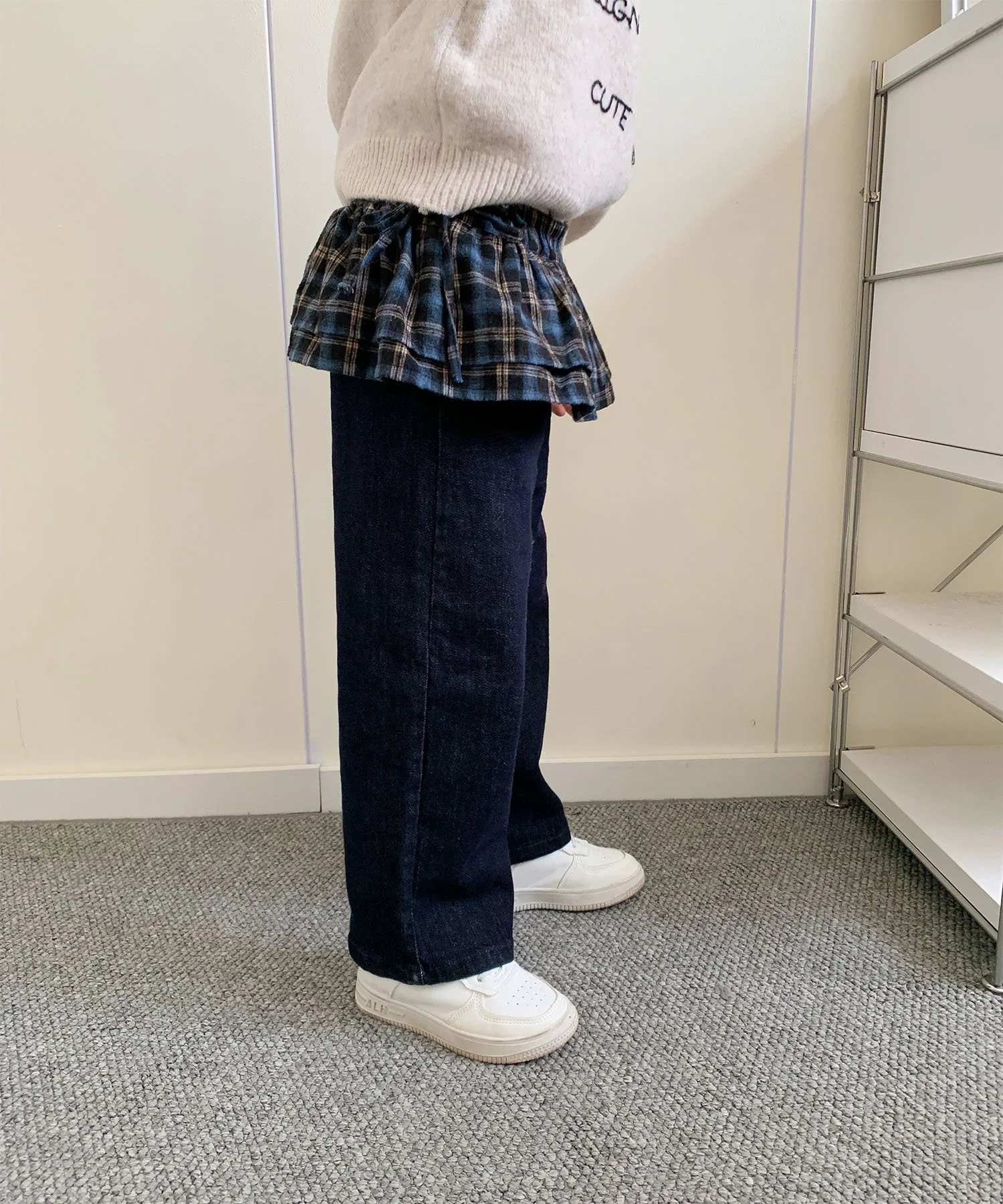 Детские многослойные джинсовые брюки Aimoha Kids, Navy — фото 4