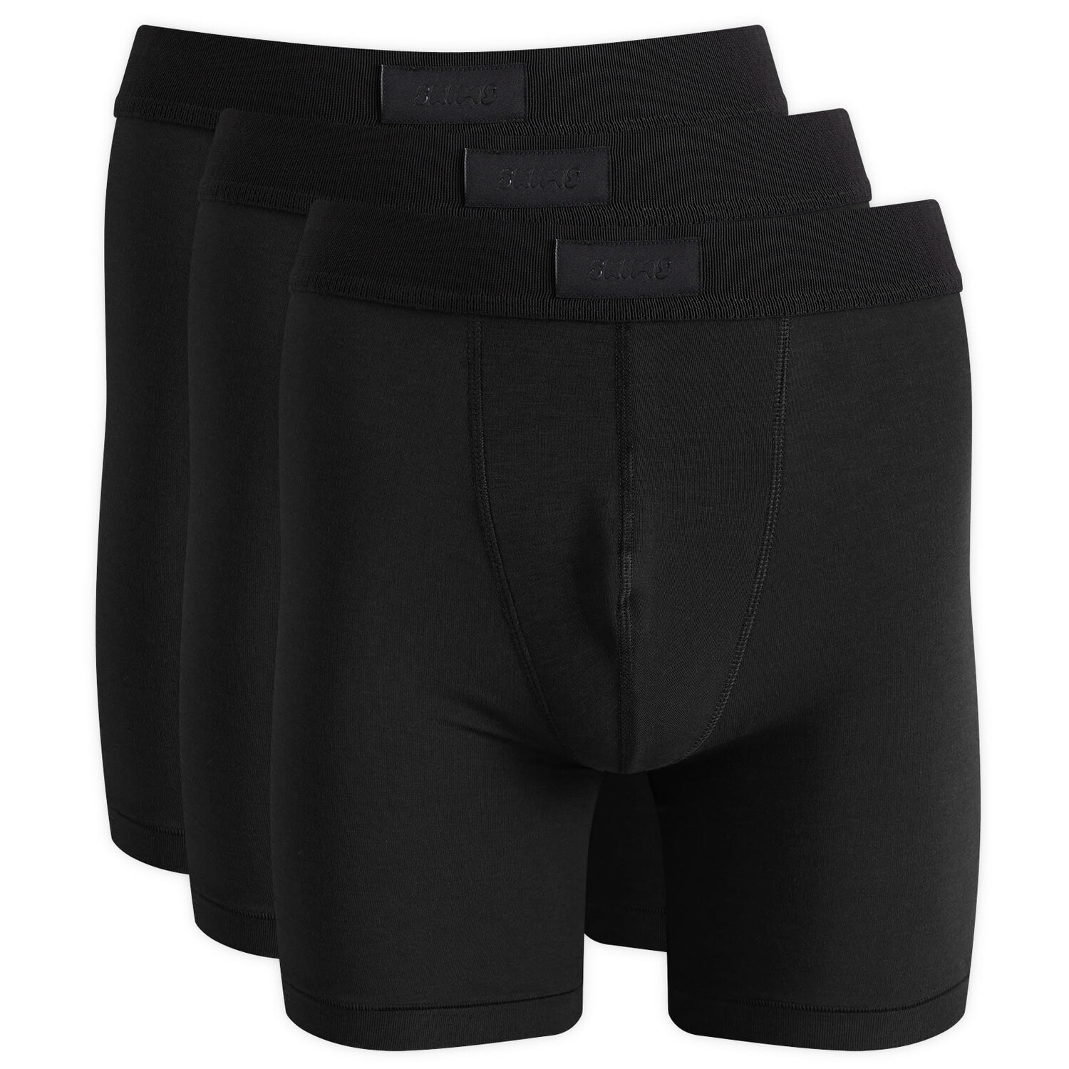 

Боксеры Skims Cotton Boxer Brief 5" - 3 шт, цвет Onyx