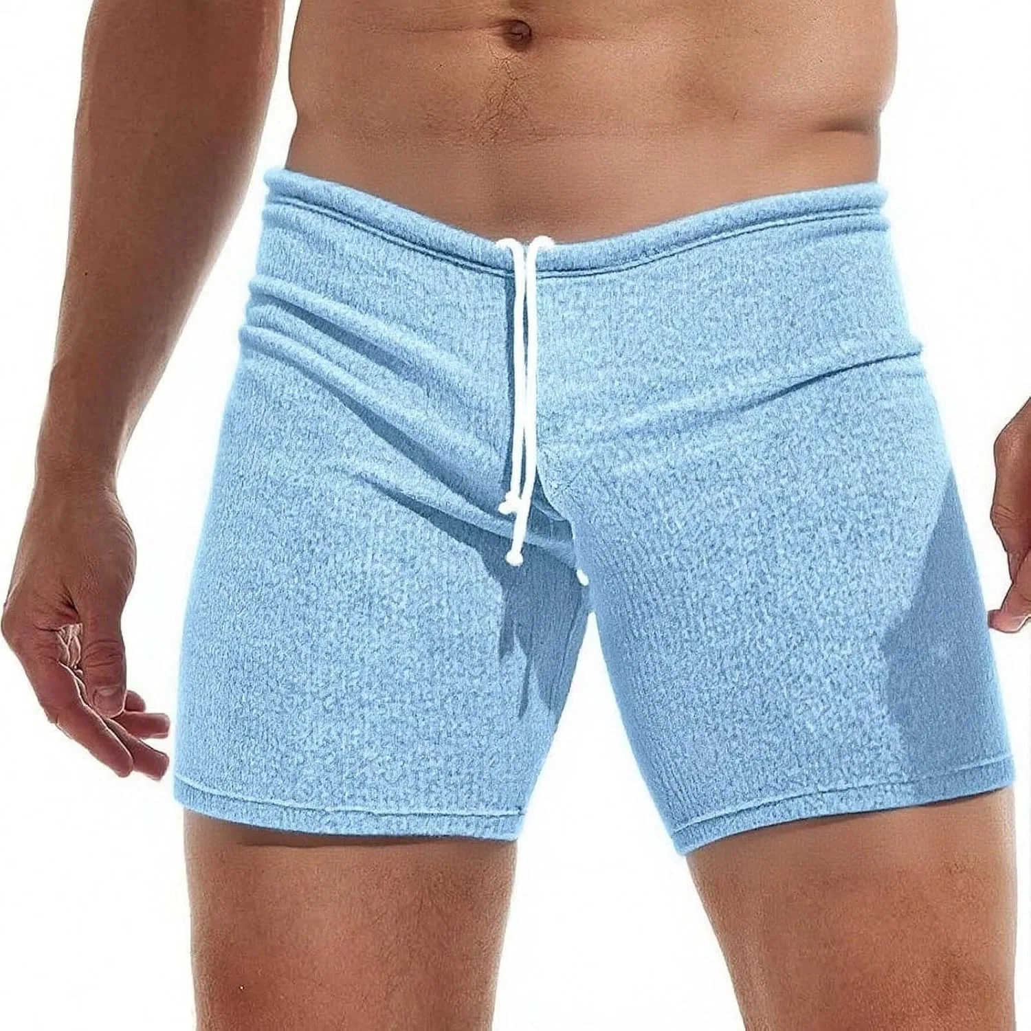 Шорты мужские Ribbed Athletic, Light Blue — фото 4