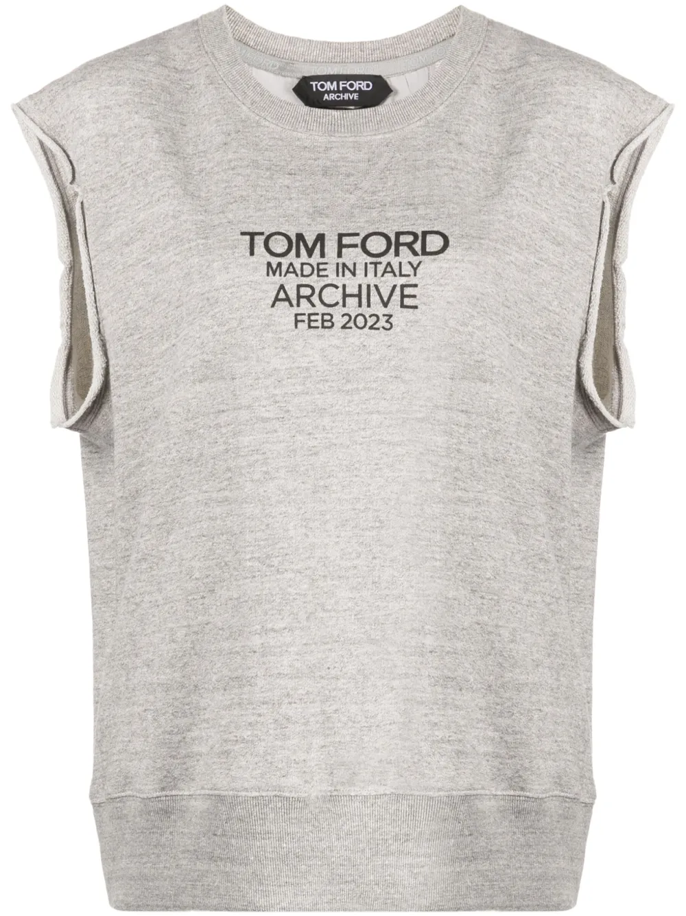 

Шелковая футболка с логотипом TOM FORD, серый