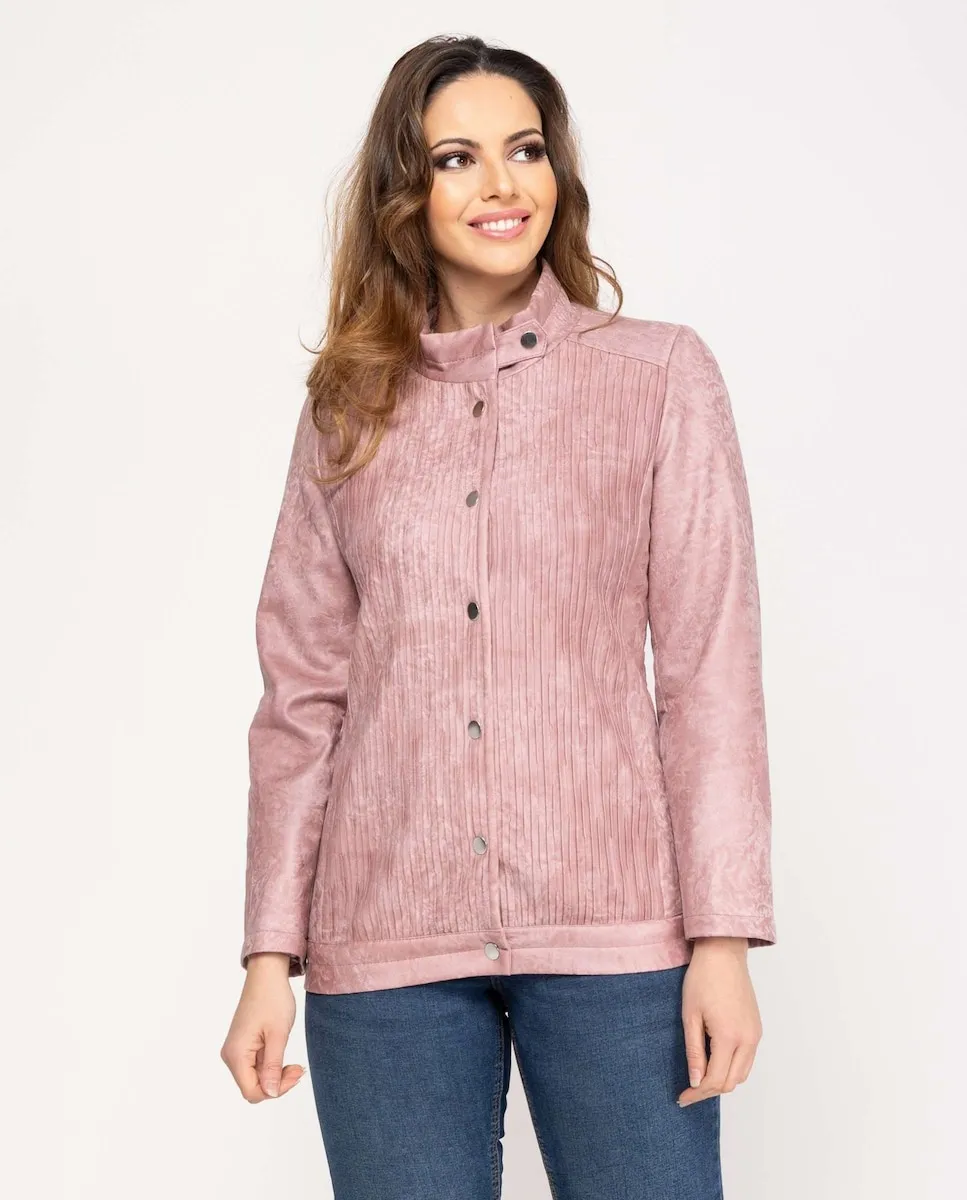 

Женская куртка с защипами и кнопками Fsh, сиреневый