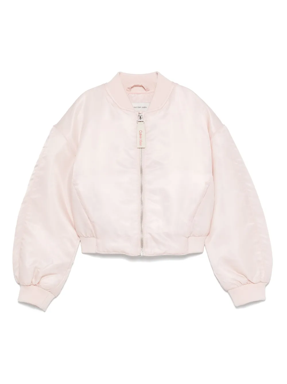 

Атласный бомбер Calvin Klein Kids, розовый