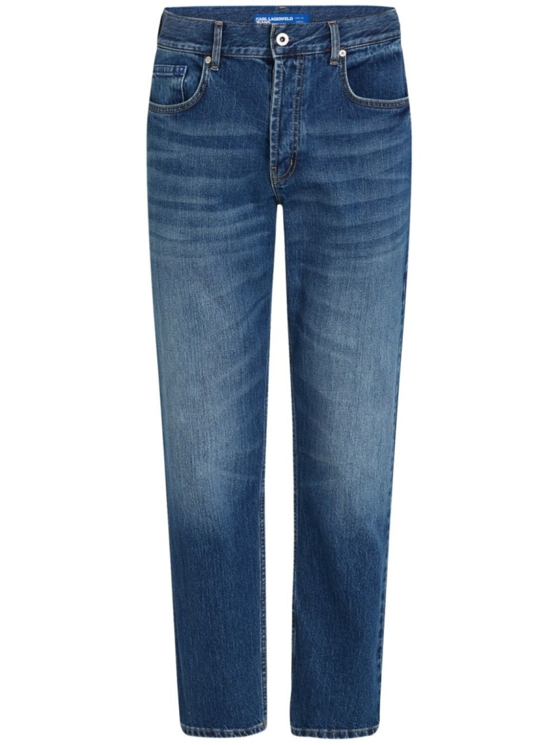 

Зауженные джинсы с эффектом потертости Karl Lagerfeld Jeans, синий
