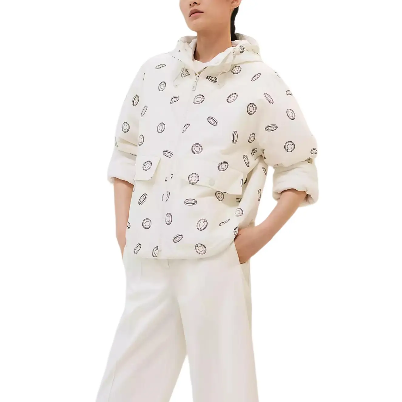 

HERMES Куртка женская белая, White