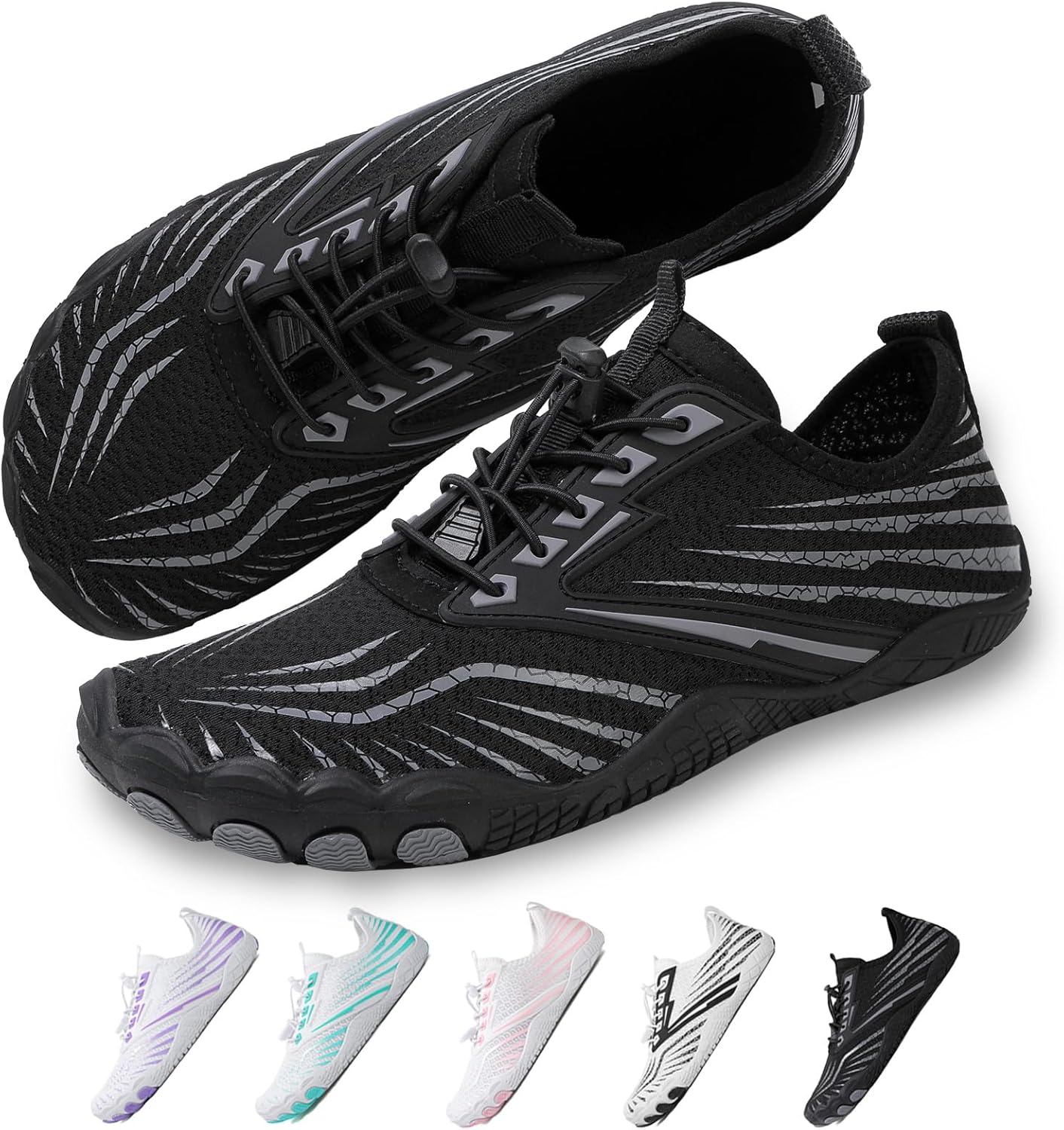 

Кроссовки для ходьбы для женщин и мужчин Feedmoo, черный/серый