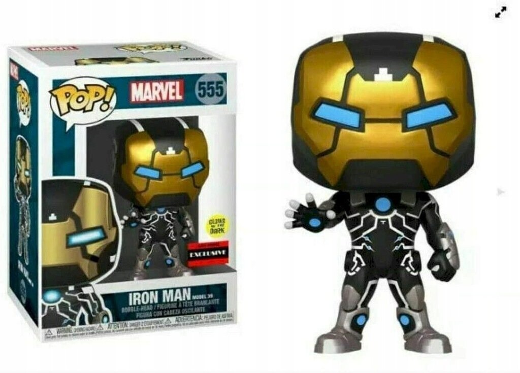 

Funko POP! Марвел, коллекционная фигурка, Железный Человек, Свечение, 555