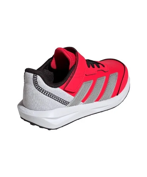 Детские кроссовки с растягивающимися шнурками adidas FAITO EL K красные — фото 4