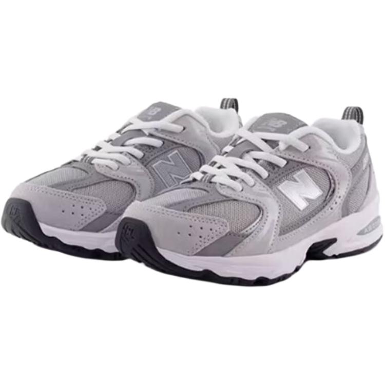 New Balance NB 530 устойчивые к истиранию низкие детские повседневные кроссовки gray white для детей 3-7 лет — фото 3