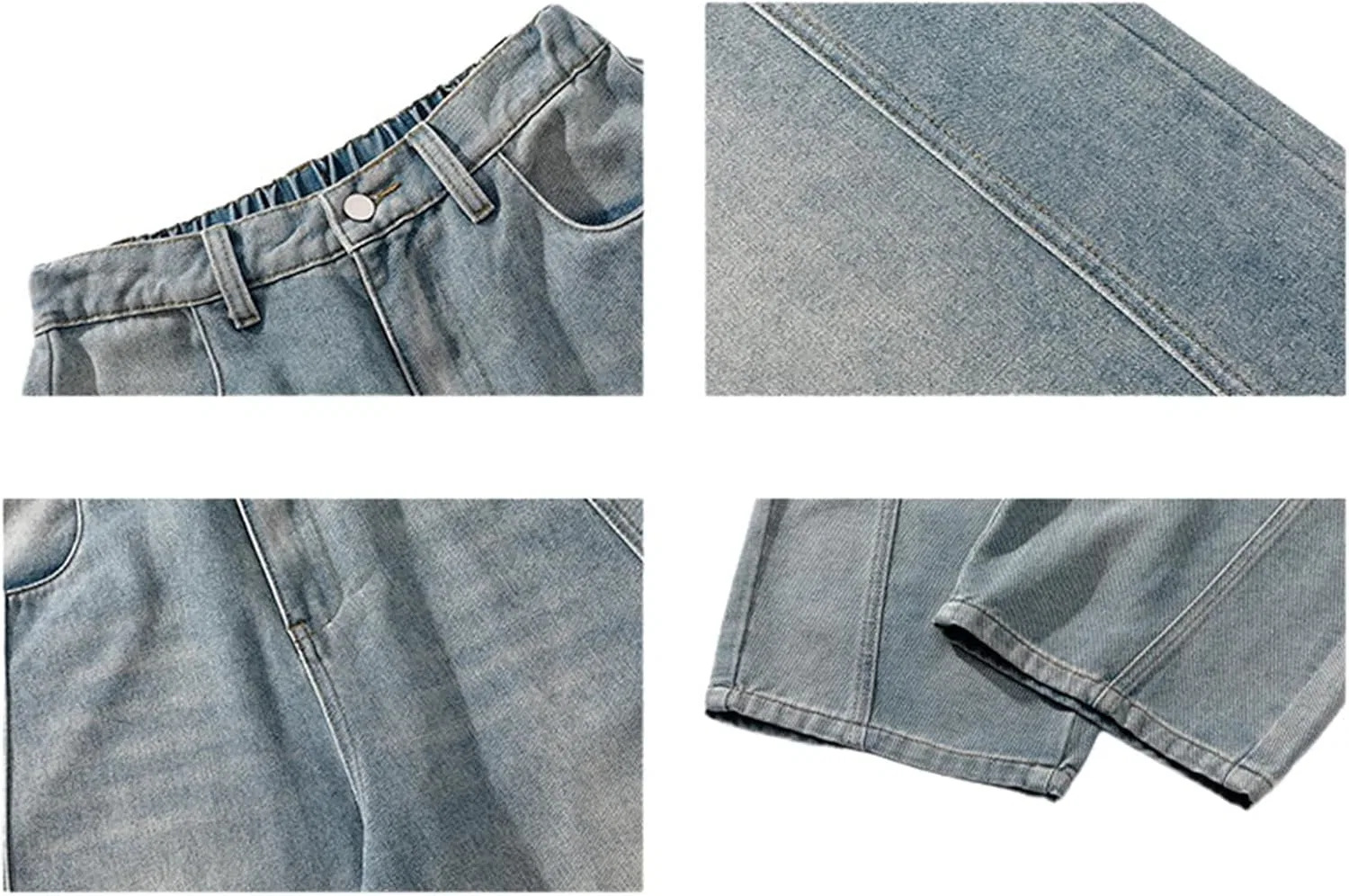 Джинсы свободные Retro Style, Glacier Blue — фото 4