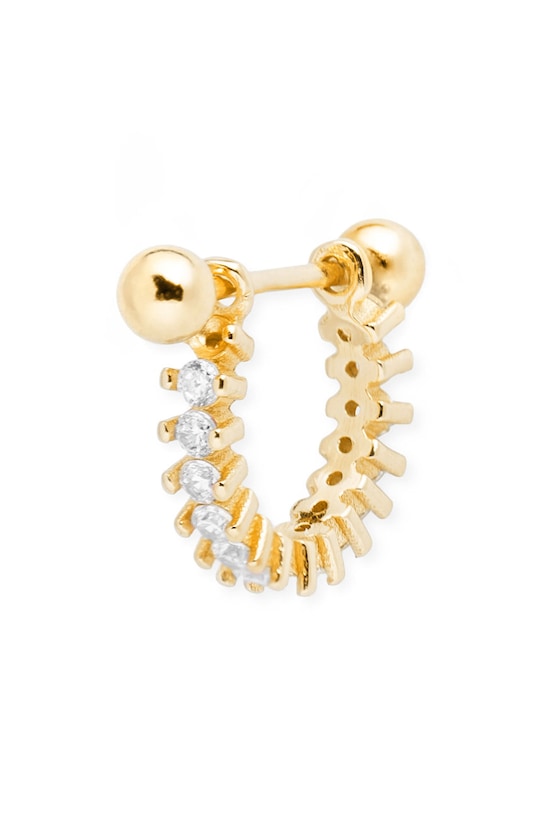 

Серьга Piercing Rock It из позолоченного серебра Ania Kruk, золотой