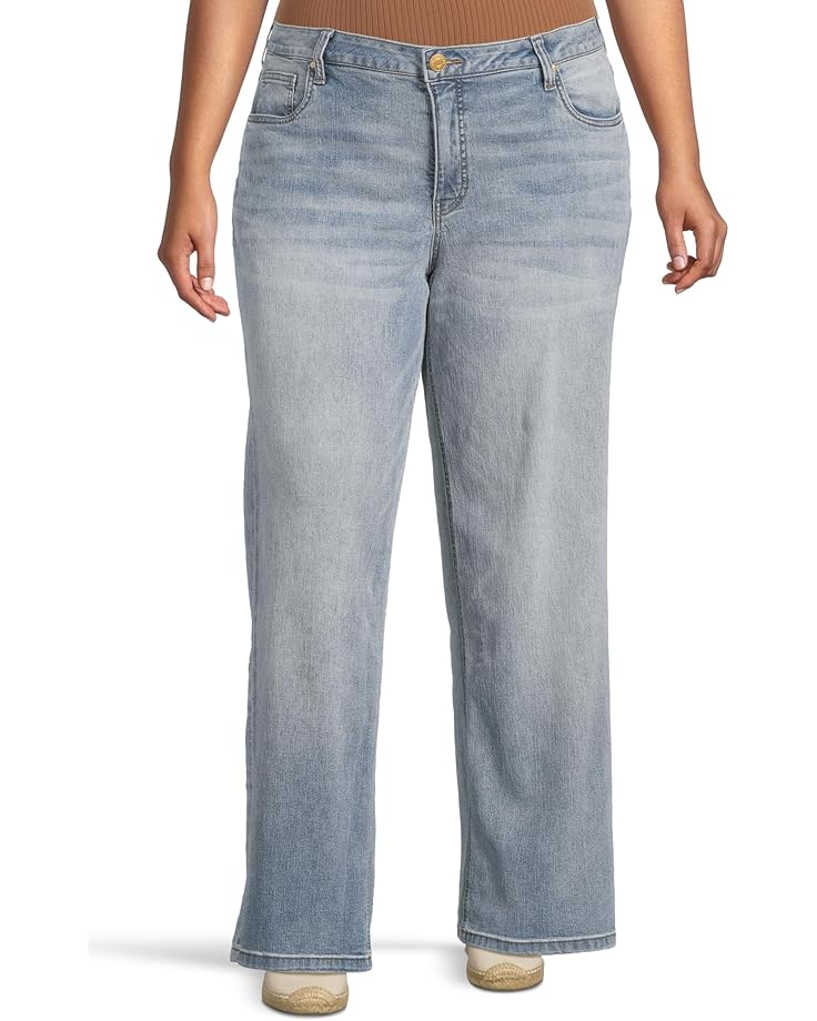 

Джинсы KUT from the Kloth Plus Size Jean High Rise Wide Leg Clean Hem, цвет Ensured W/Med Base Wash