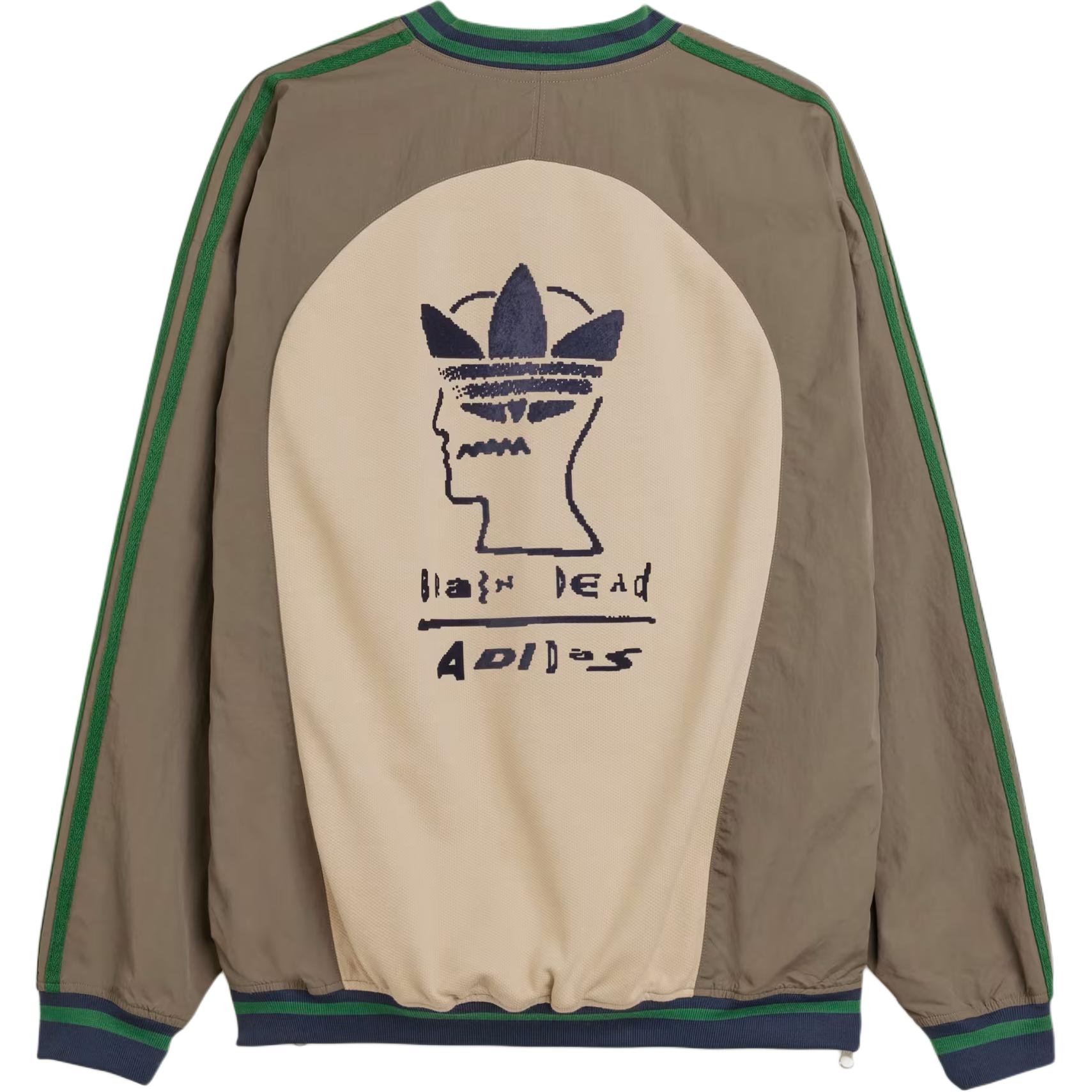 Adidas X Brain Dead Originals свитшот с цветными блоками и логотипом Adidas Originals, серо-зеленый — фото 3