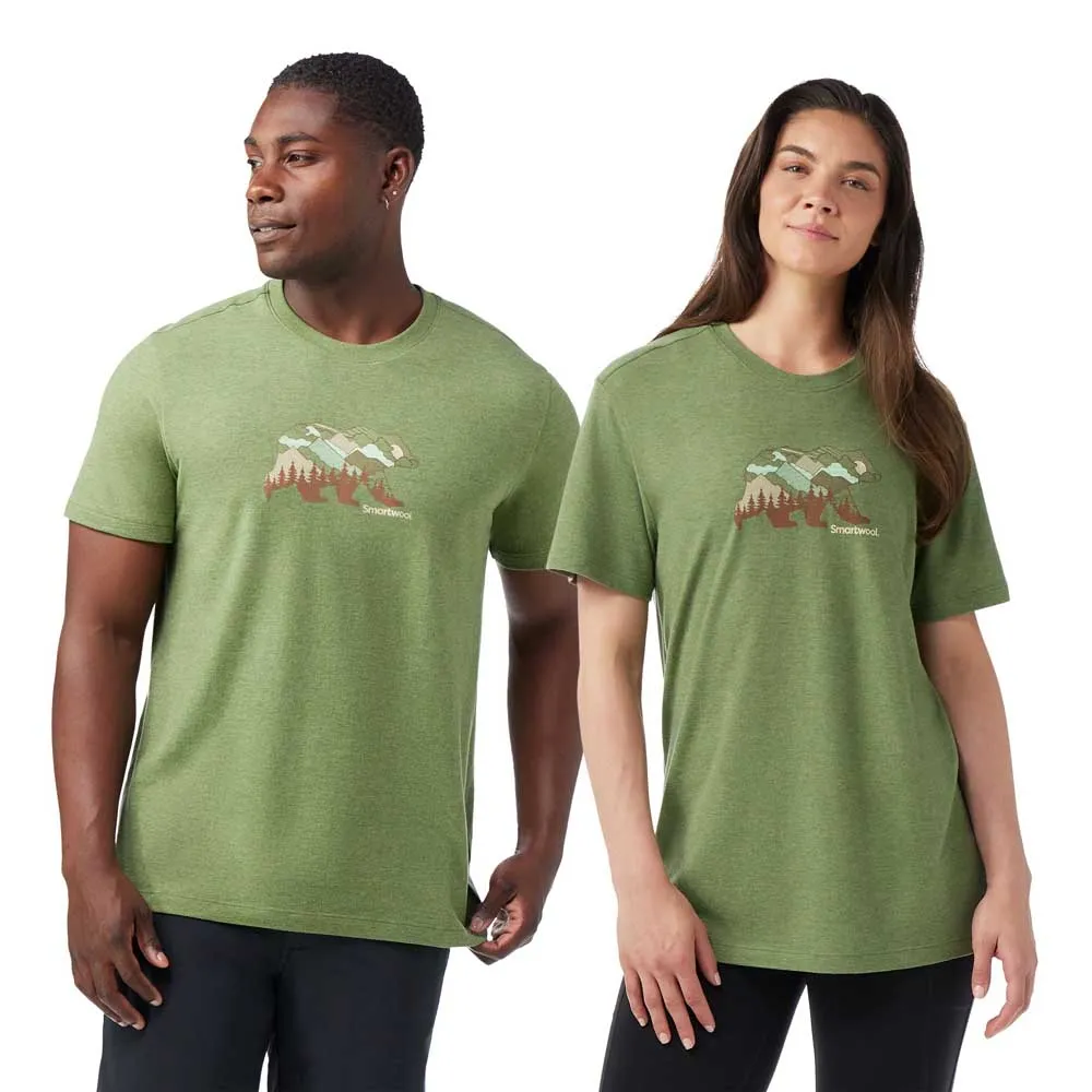 

Футболка с коротким рукавом Smartwool Bear View Graphic, зеленый