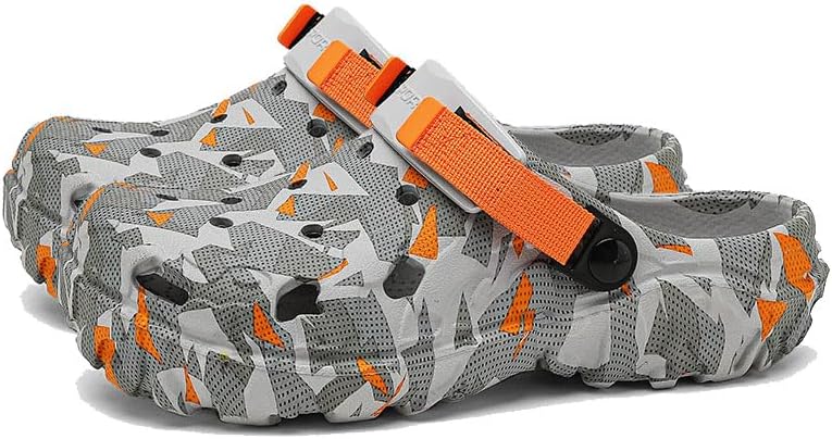 

Мужские мюли сабо слипоны для пляжа, садовые сабо с графическим принтом, шлепанцы с регулируемым ремешком Odipon, желтый