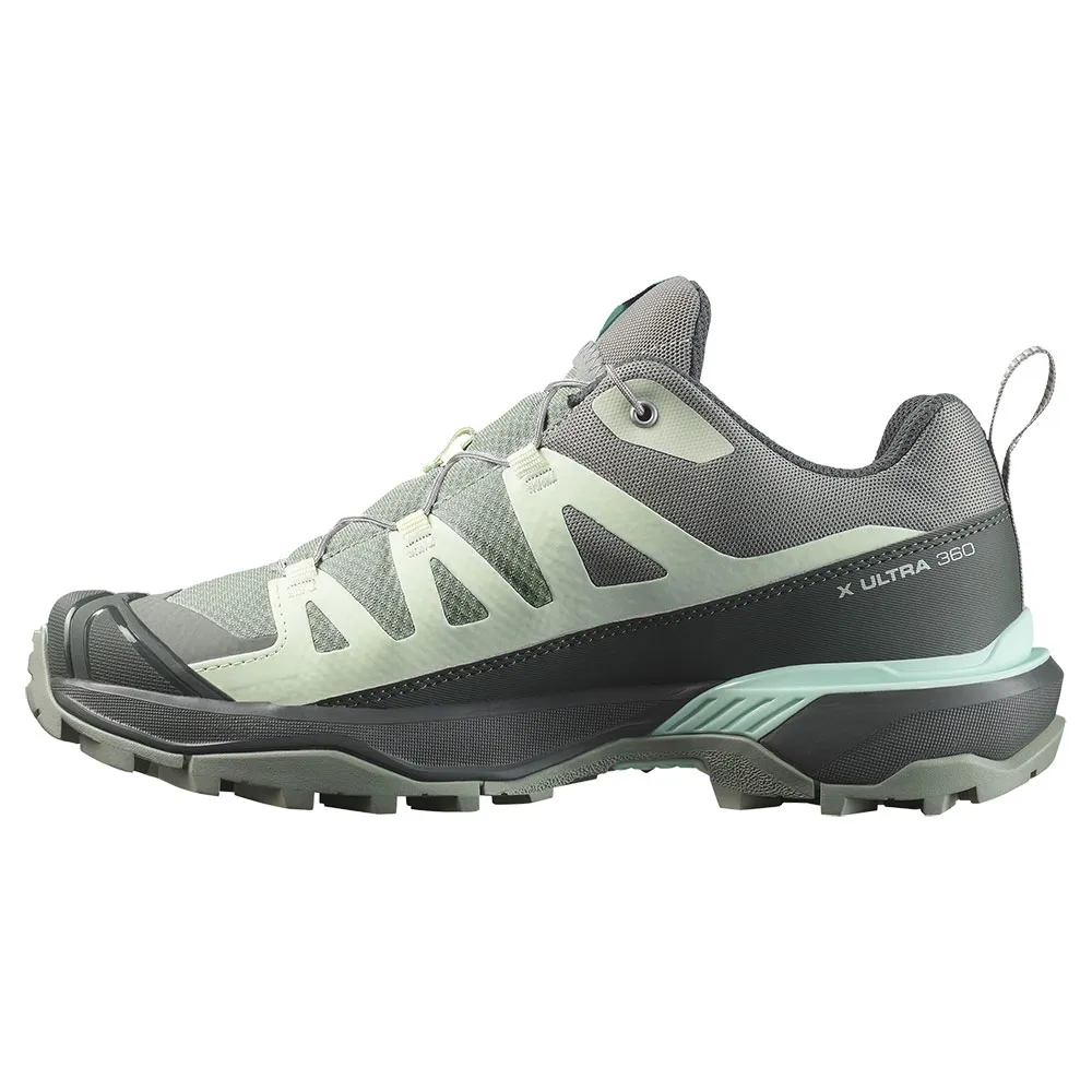 Походные ботинки женские Salomon X Ultra 360 комбинированные водонепроницаемые, серый — фото 3