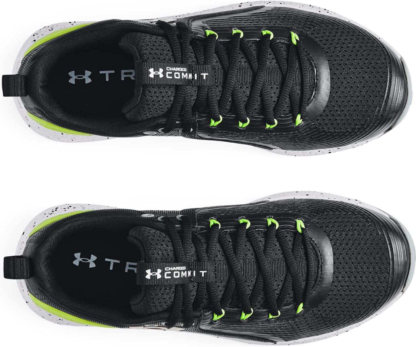 Under Armour мужские кроссовки Charged Commit Tr 3, (006) Black/Lime Surge/White — фото 4
