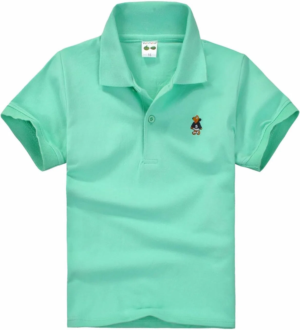 Детское поло с принтом собачки, Mint Green