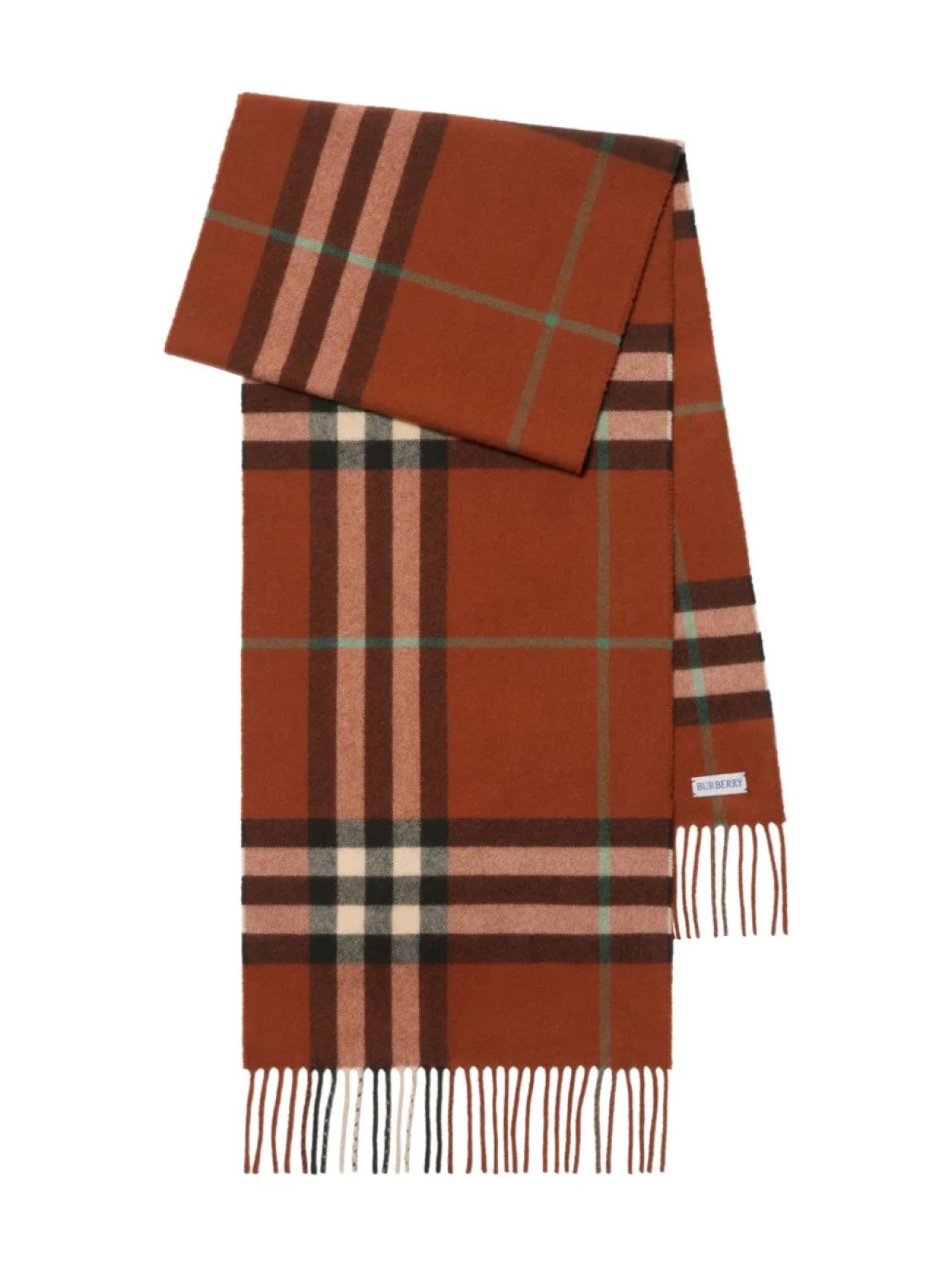 

Burberry кашемировый шарф в клетку, оранжевый