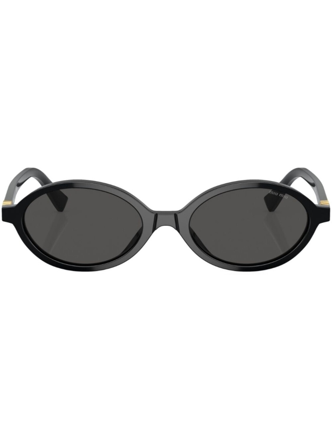 

Miu Miu Eyewear солнцезащитные очки в овальной оправе с логотипом, черный