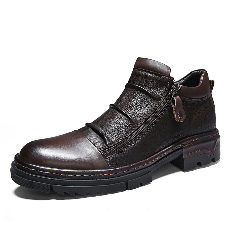 

Devanro Мужские полусапоги 3,5 см тёмно-коричневые, цвет Dark Brown