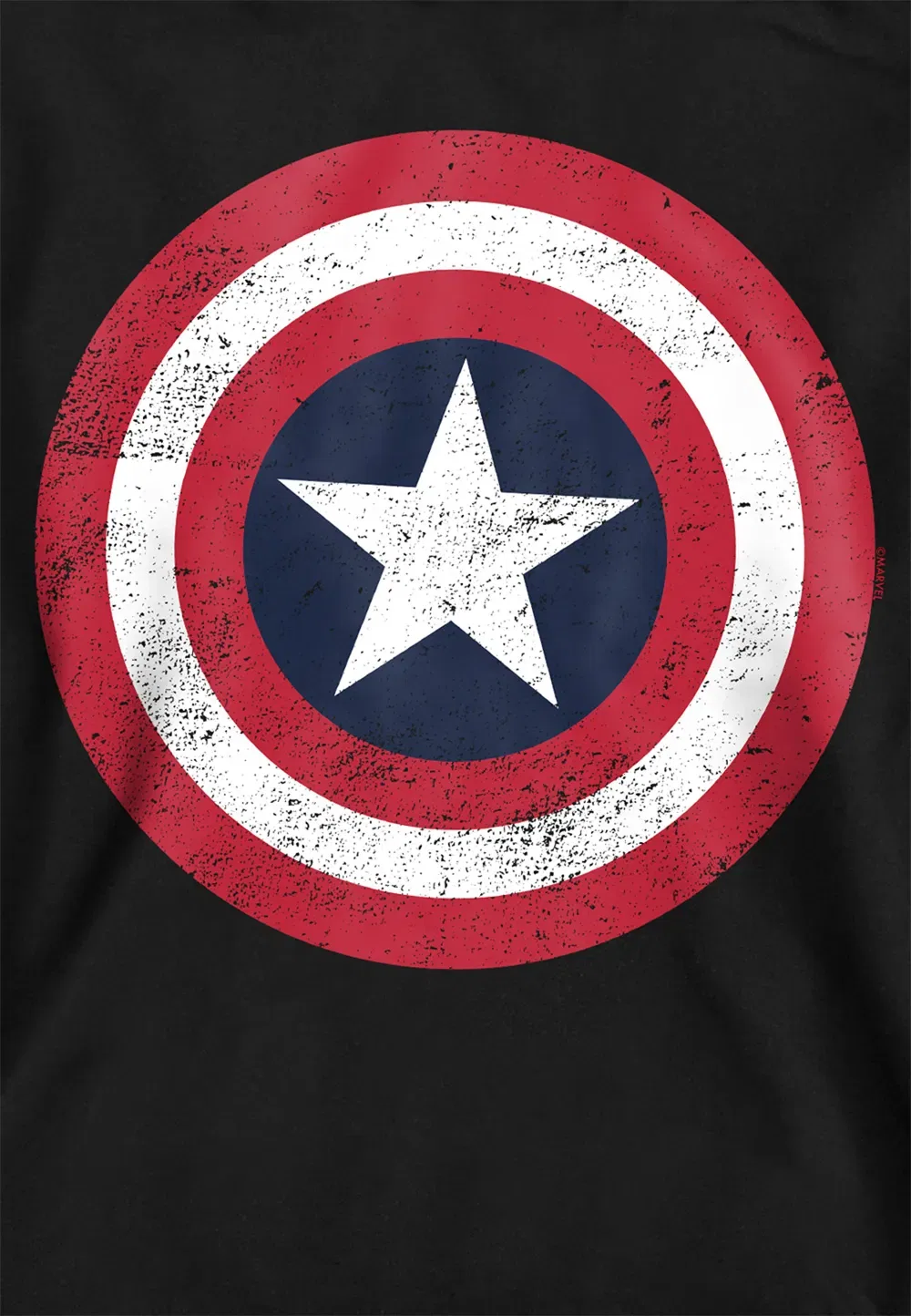 Детская худи Marvel Captain America Shield, черная, черный — фото 2