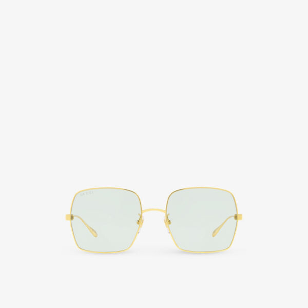 

Gc002133 gg1434s солнцезащитные очки в квадратной оправе из металла Gucci, золотой