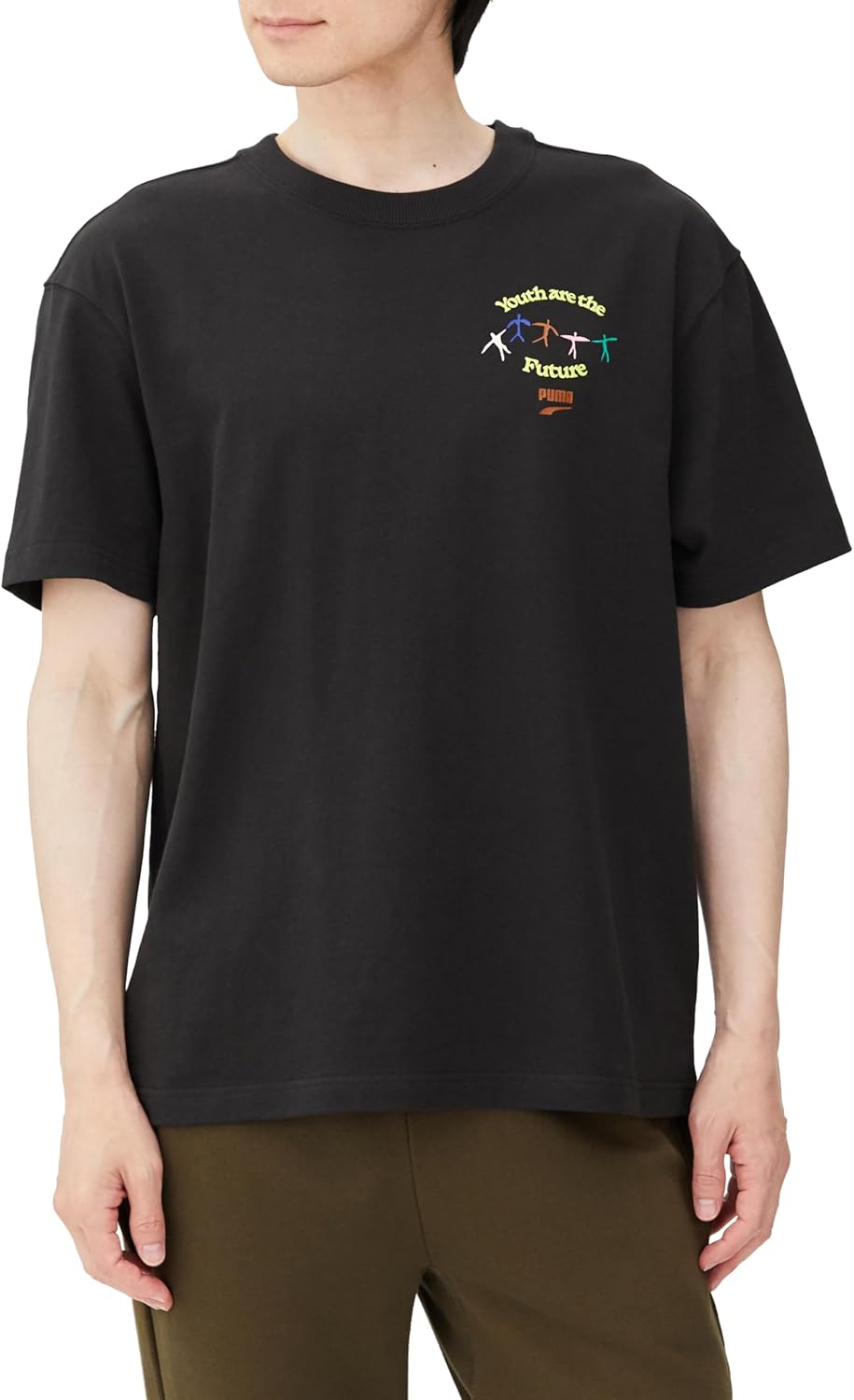 

Мужская повседневная футболка Puma DOWNTOWN с графическим принтом, черный