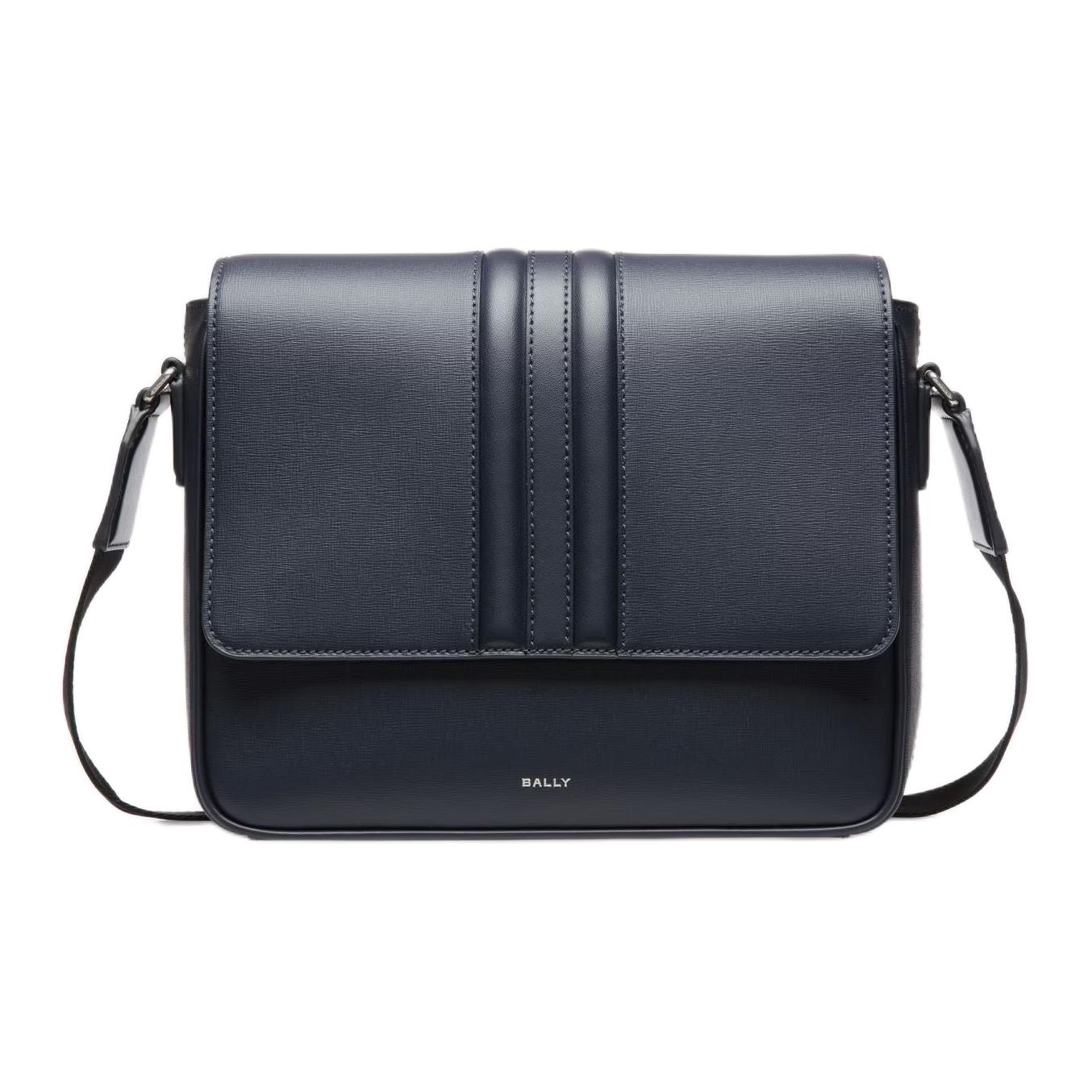 

BALLY Мифический переработанный кожаный наплечный рюкзак мужской морской синий