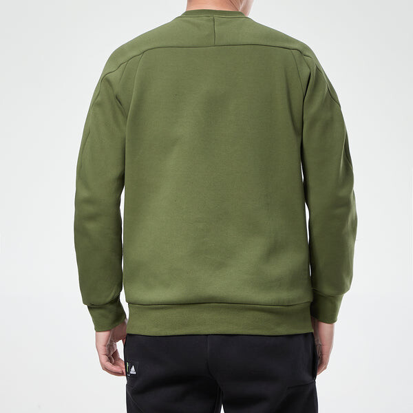 Толстовка с капюшоном th swt dk ref casual sports round neck pullover green Adidas, зеленый — фото 4