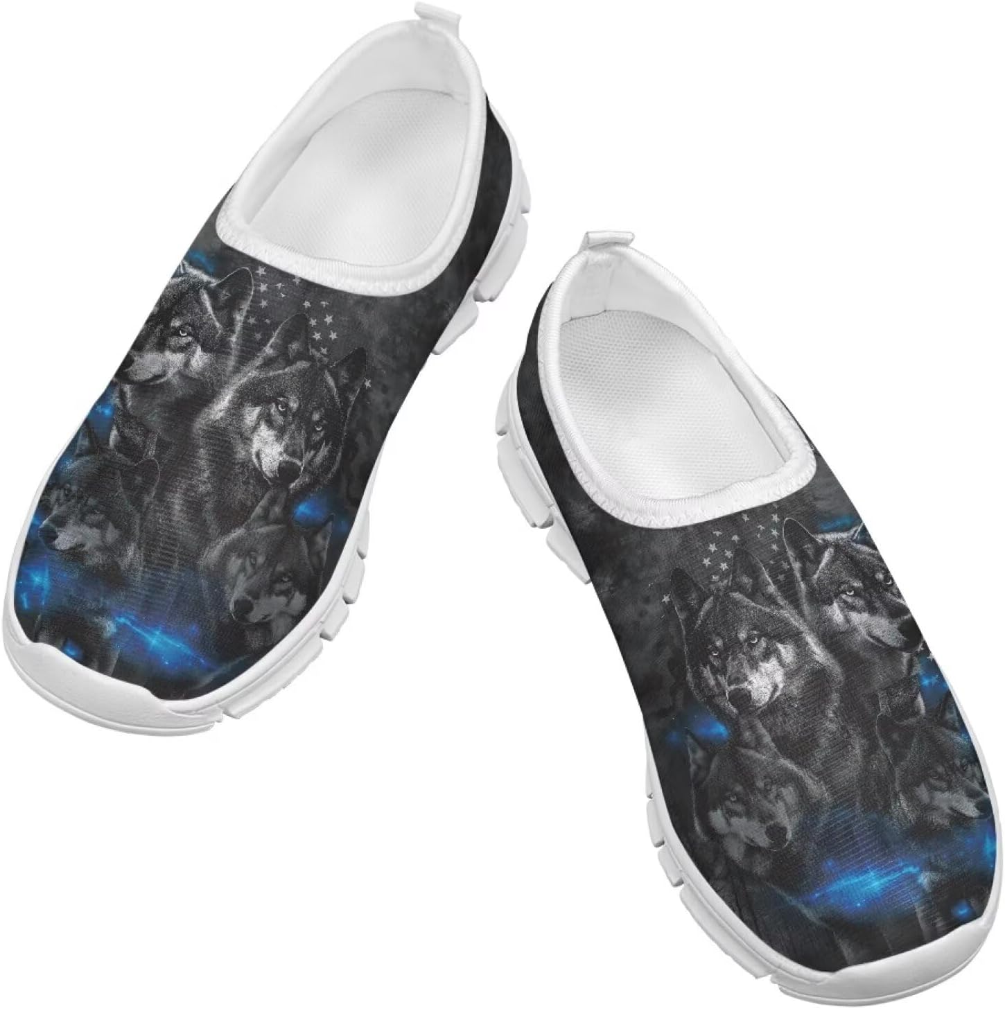 

Детские слипоны, стильная обувь для мальчиков, удобные кроссовки для спортзала и тенниса Cugasmaru, Cool Wolf