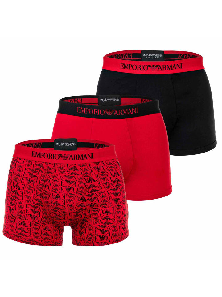 

Боксеры Emporio Armani short 3er Pack, цвет rot/schwarz