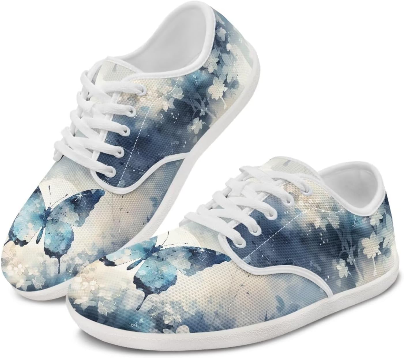 

Кроссовки Forchrinse с принтом подсолнухов и неба, женские и мужские, с широким носком, для походов и трекинга, нескользящие, Butterfly