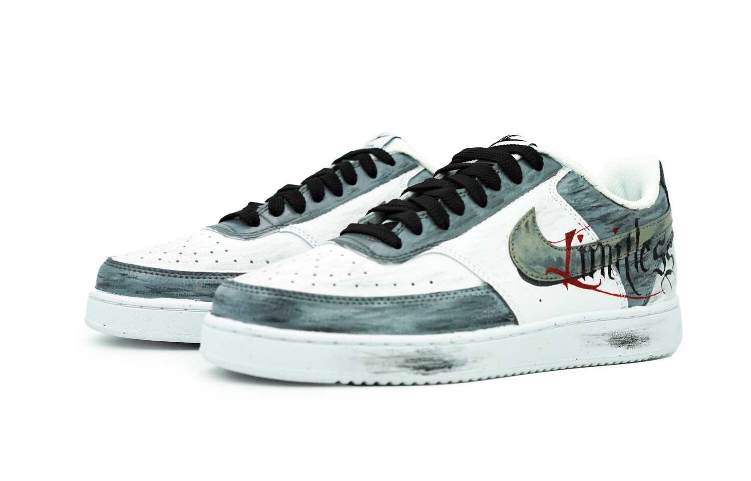 

Кроссовки Nike Court Vision 1 Skateboarding Shoes Women's Low-top Black/grey, цвет Outer Space Gray Navigation