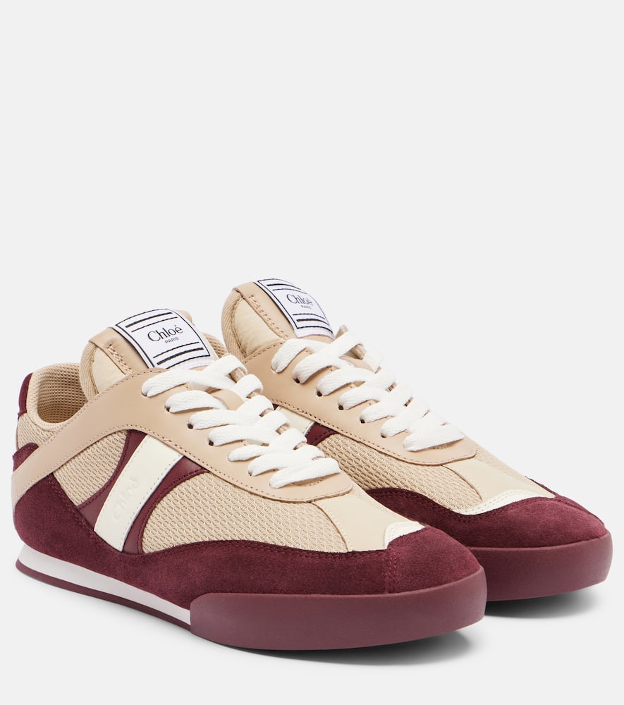 Кроссовки с замшевыми вставками Kick Chloé, Beige-Purple 1