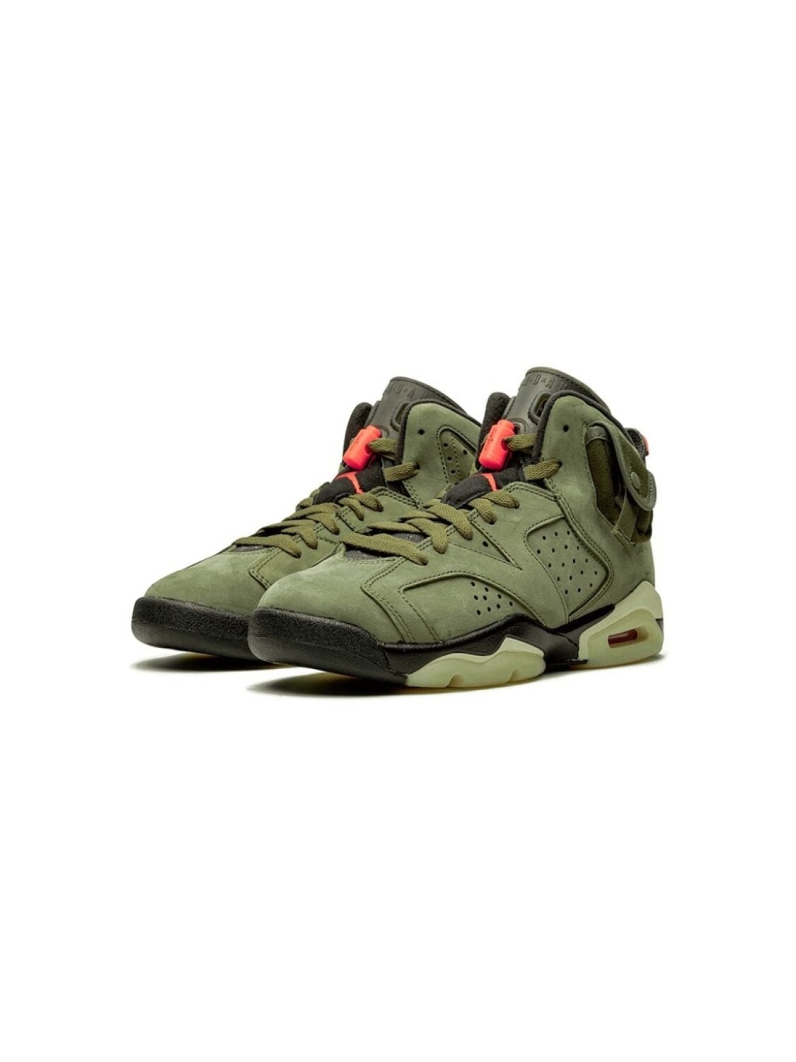 Кроссовки Air Jordan 6 GS из коллаборации с Travis Scott Jordan Kids, зеленый — фото 2
